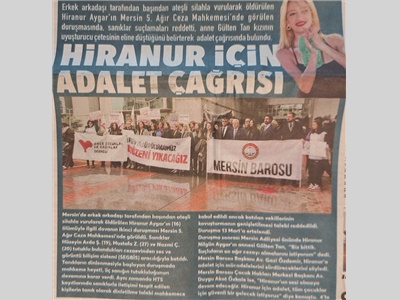 Hiranur için adalet çağrısı