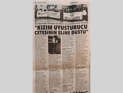 Hiranur için adalet çağrısı