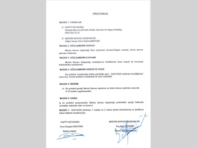 HAPPY DETAILING İLE İNDİRİM PROTOKLÜ İMZALANDI