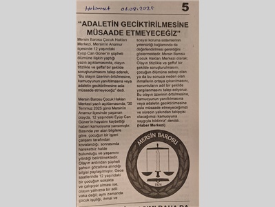 "Adaletin geciktirilmesine müsaade etmeyeceğiz !"