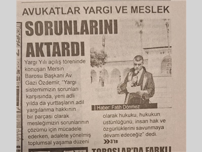 MERSİN BAROSU 2024-2025 ADLİ YIL AÇILIŞ TÖRENİ DÜZENLEDİ