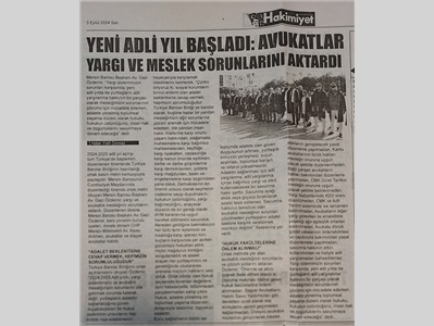 MERSİN BAROSU 2024-2025 ADLİ YIL AÇILIŞ TÖRENİ DÜZENLEDİ
