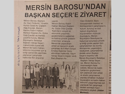 Kadın Hakları Merkezimizden, Başkan Vahap Seçer'e ziyaret