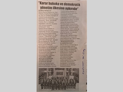 Baro Başkanımız, İstanbul Barosu yönetimi davasının karar duruşmasına katıldı
