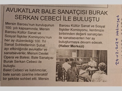 Avukatlar, Bale Sanatçısı Burak Cebeci ile buluştu