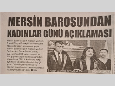 8 Mart Dünya Kadınlar Günü basın açıklaması