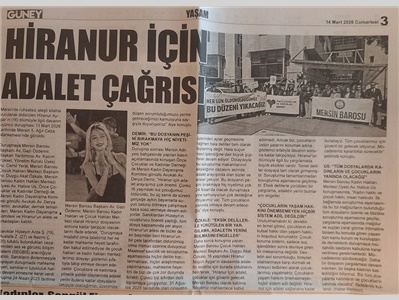 Hiranur için adalet çağrısı