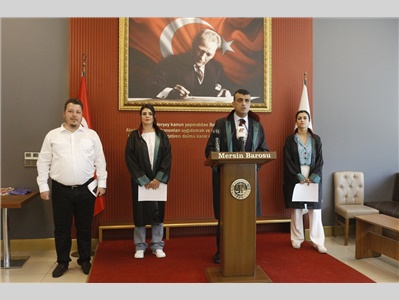 MERSİN BAROSU  " YEŞİL BARO, İKLİM DOSTU BARO  "  İÇİN KOLLARI SIVADI
