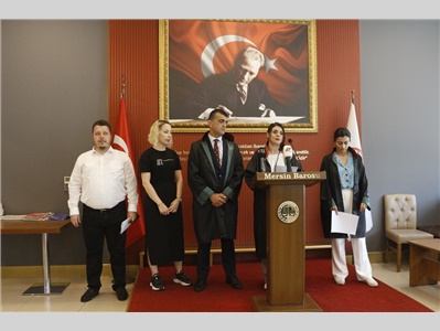 MERSİN BAROSU  " YEŞİL BARO, İKLİM DOSTU BARO  "  İÇİN KOLLARI SIVADI