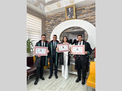 5 STAJYER AVUKATIMIZ CÜBBE GİYDİ