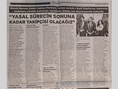 Mersin Barosu'ndan cinsiyetçi dile suç duyurusu