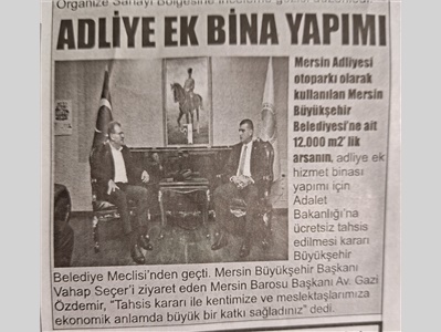 Mersin Adliye binası genişliyor