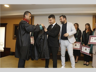32 STAJYER AVUKATIMIZ CÜBBE GİYDİ