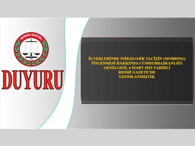CUMHURBAŞKANLIĞI GENELGESİ