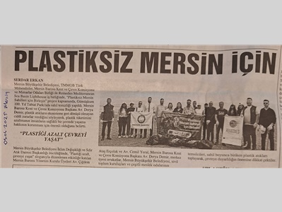 Plastiksiz Mersin sahilleri için birleştiler