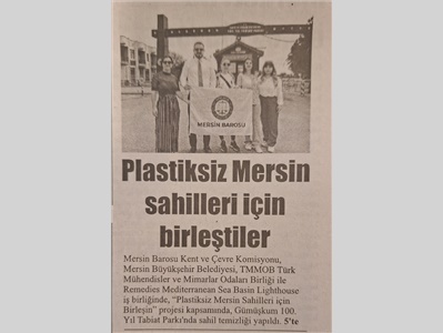Plastiksiz Mersin sahilleri için birleştiler