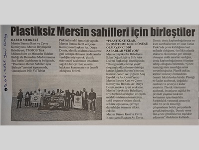 Plastiksiz Mersin sahilleri için birleştiler