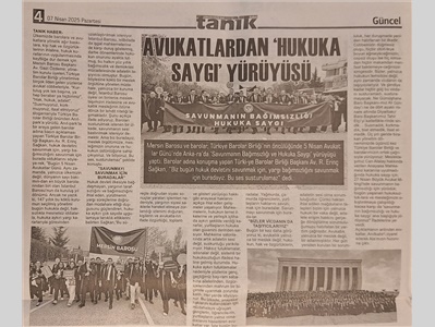 Avukatlardan hukuka saygı yürüyüşü