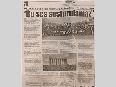 Avukatlardan hukuka saygı yürüyüşü