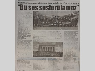 Avukatlardan hukuka saygı yürüyüşü