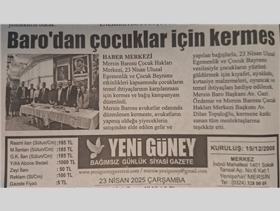 Çocuklar için kermes düzenlendi