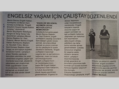 Engelsiz yaşam için çalıştay düzenlendi