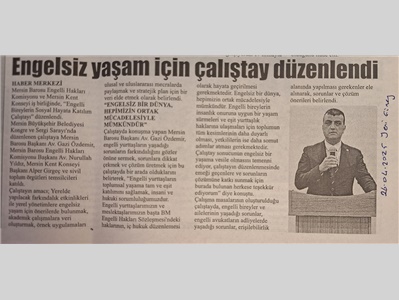 Engelsiz yaşam için çalıştay düzenlendi