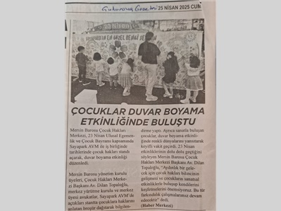 Çocuklar duvar boyama etkinliğinde buluştu