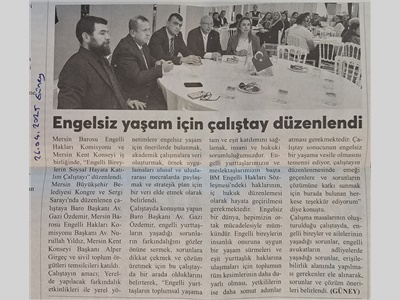 Engelsiz yaşam için çalıştay düzenlendi