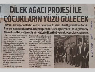 Çouk Hakları Merkezimizin Dilek Ağacı Projesi