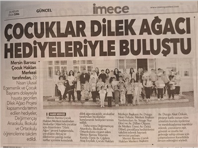 Çouk Hakları Merkezimizin Dilek Ağacı Projesi