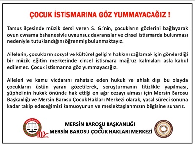 ÇOCUK İSTİSMARINA GÖZ YUMMAYACAĞIZ !