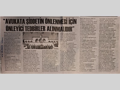 Mersin Barosu 99 yaşında