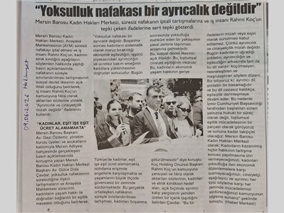 Nakafa hakkı basın açıklaması
