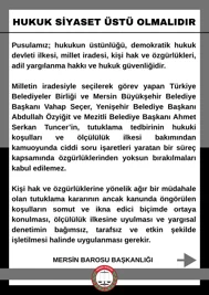 HUKUK SİYASET ÜSTÜ OLMALIDIR